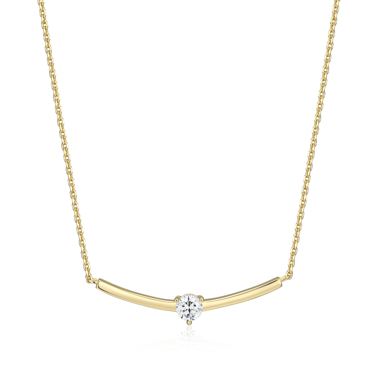 RN0229 - Solitaire Bar Necklace | reign