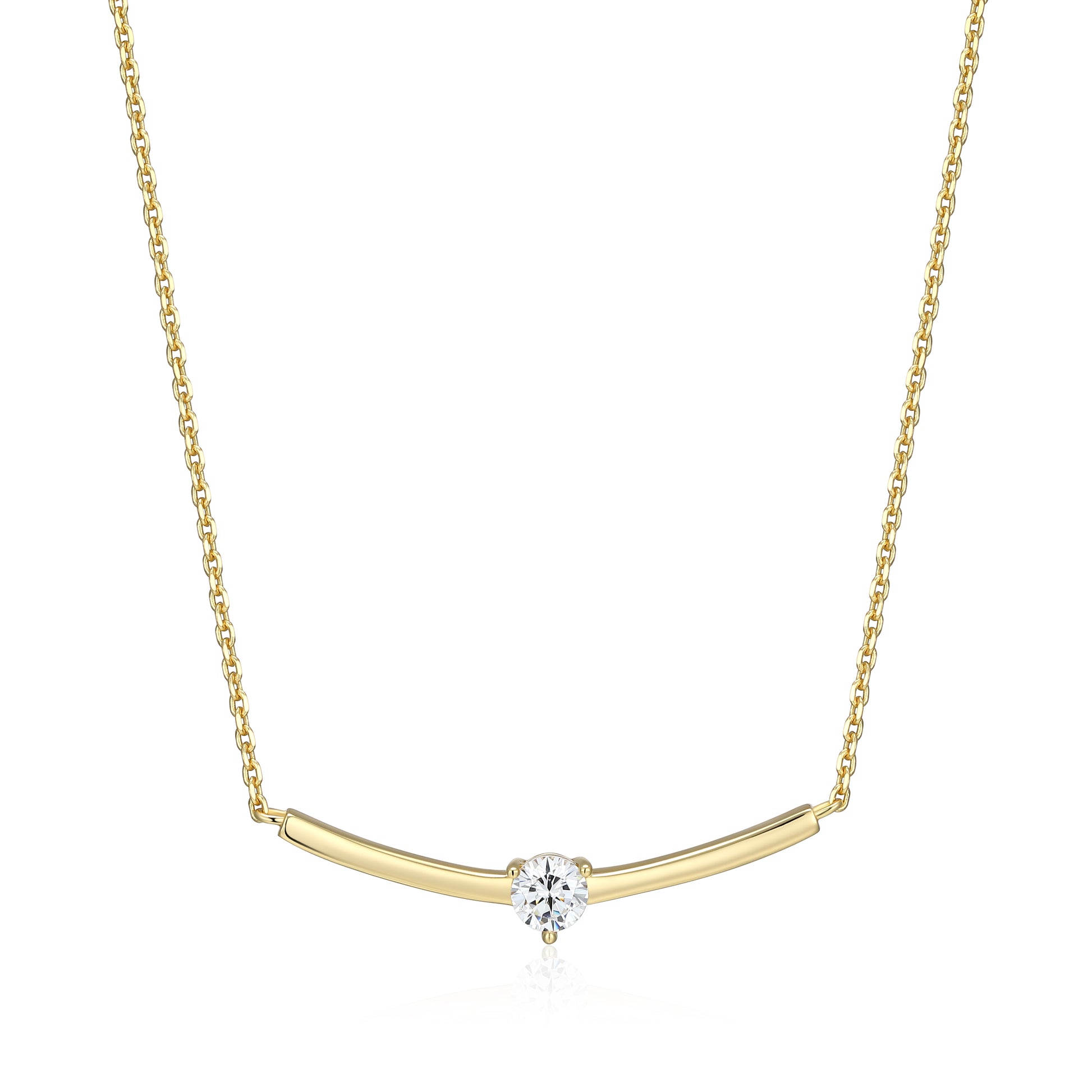 RN0229 - Solitaire Bar Necklace | reign