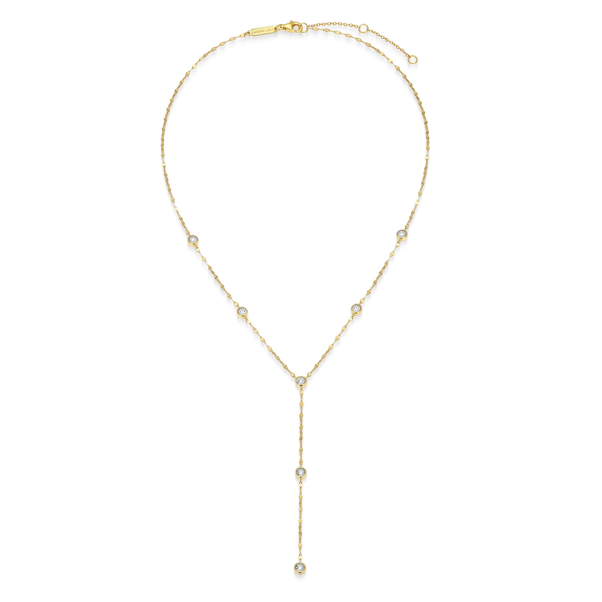 BN0303Y - Station Lariat Lumachina Chain Necklace | m by monte luna