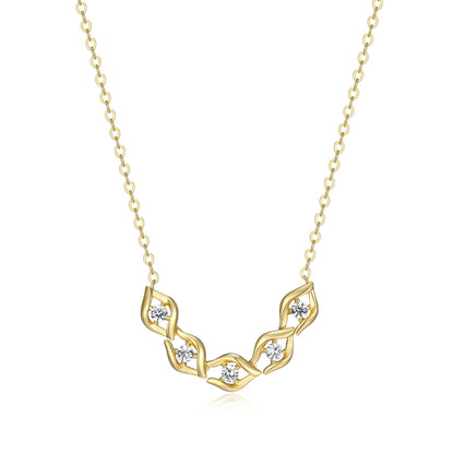 CN0190 - Intertwined Created White Sapphire Necklace | charles garnier