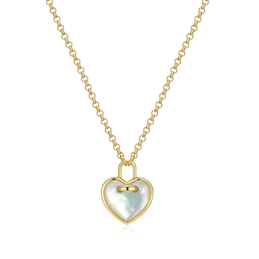 CN0226 - Amour Mother of Pearl Pendant Necklace | Paris 1901