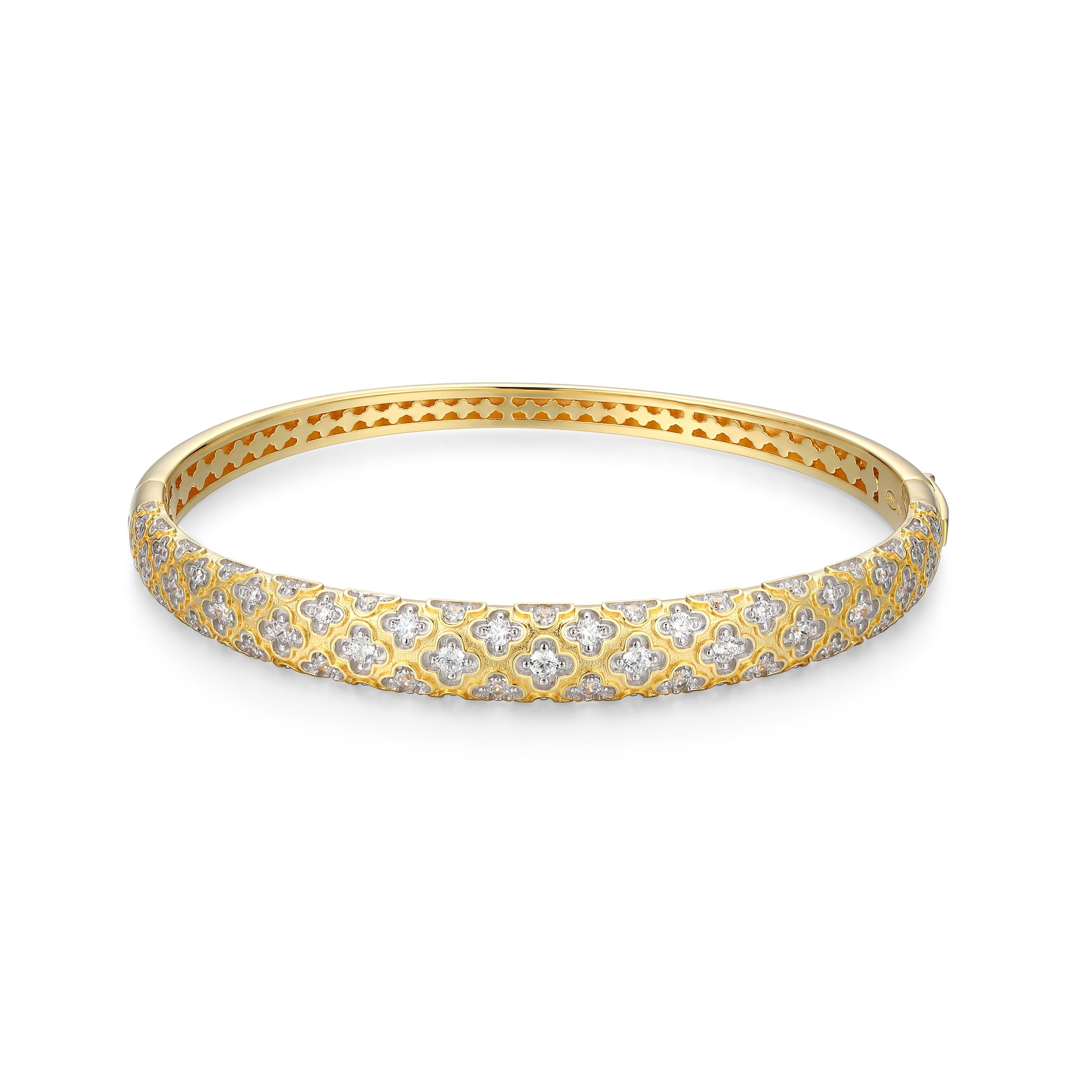 CB0221 - Two-Tone Clover Bangle | Paris 1901