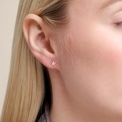 Starfish Stud Earrings in 14K Yellow Gold-Plated Sterling Silver | M by Monte Luna