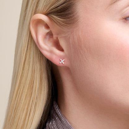 XO Stud Earrings in 14K Yellow Gold-Plated Sterling Silver | M by Monte Luna