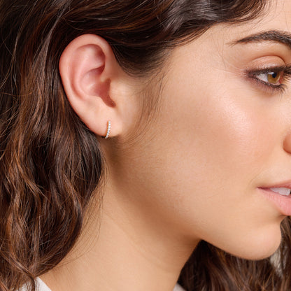 Cushion Hoop Earrings in 14K Yellow Gold-Plated Sterling Silver | M by Monte Luna