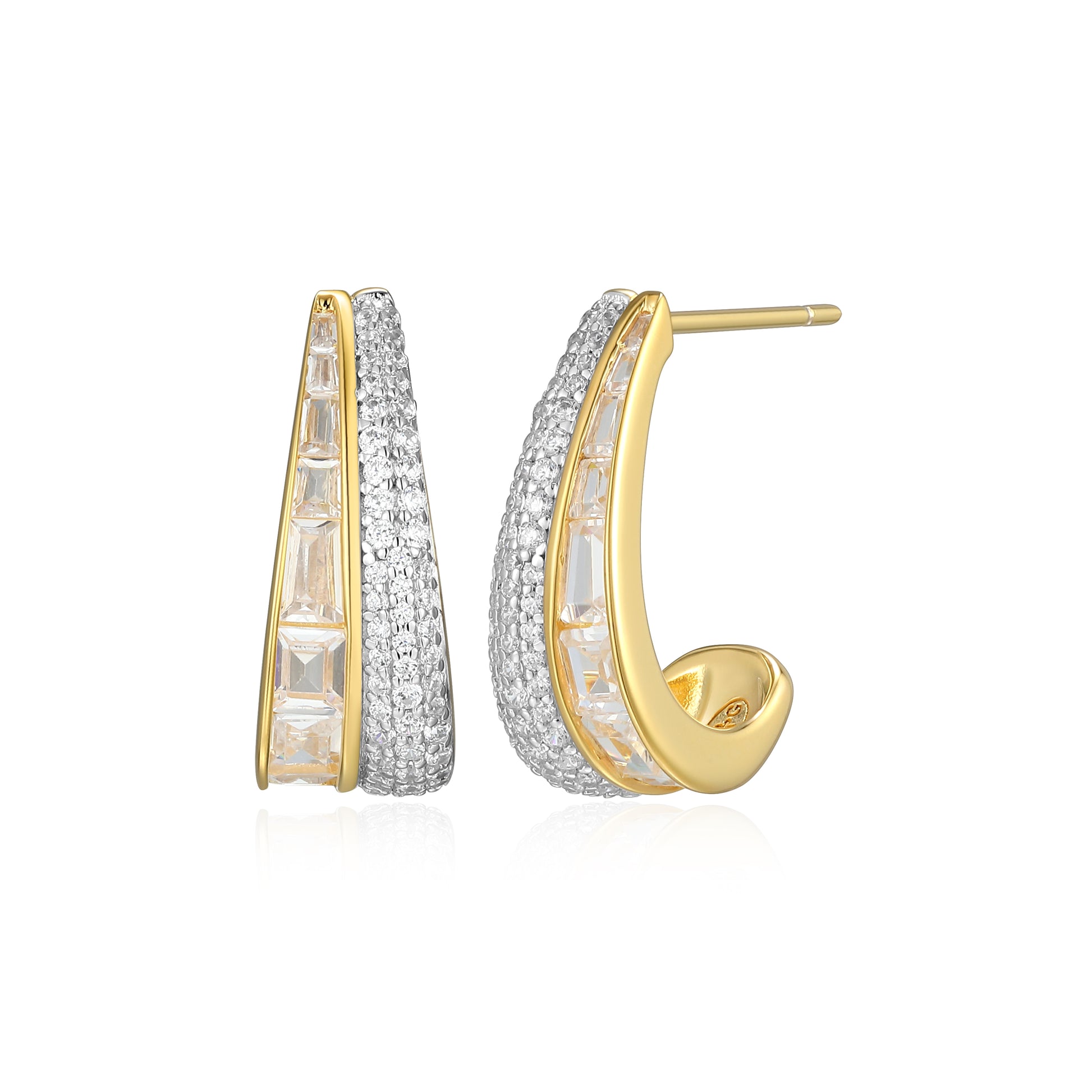 CE0224 - Baguette J-Hoop Earrings | Paris 1901