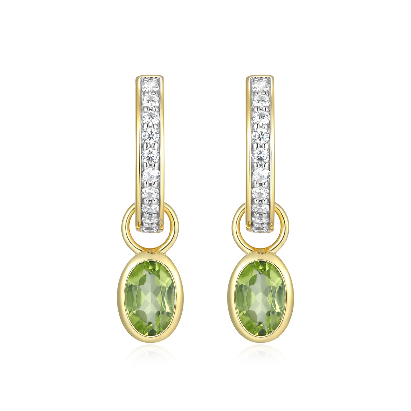 BE0228Y - August Birthstone Charm Huggie Earrings | m by monte luna