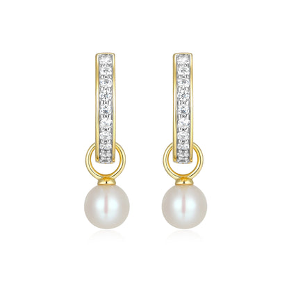 BE0226Y - June Birthstone Charm Huggie Earrings | m by monte luna
