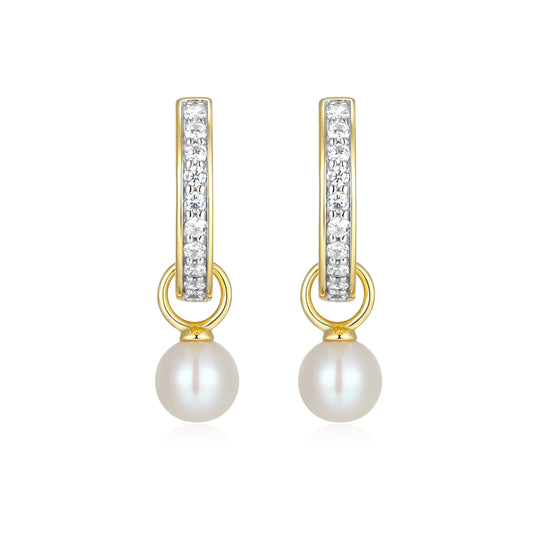 BE0226Y - June Birthstone Charm Huggie Earrings | m by monte luna