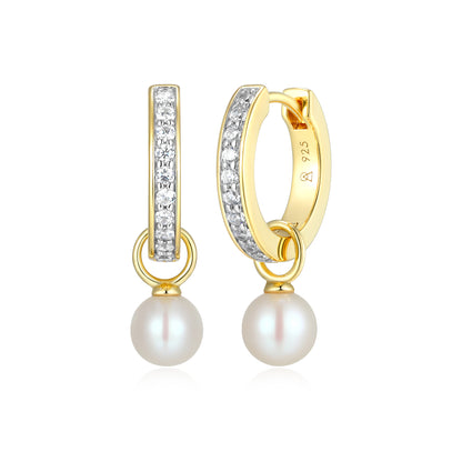 BE0226Y - June Birthstone Charm Huggie Earrings | m by monte luna