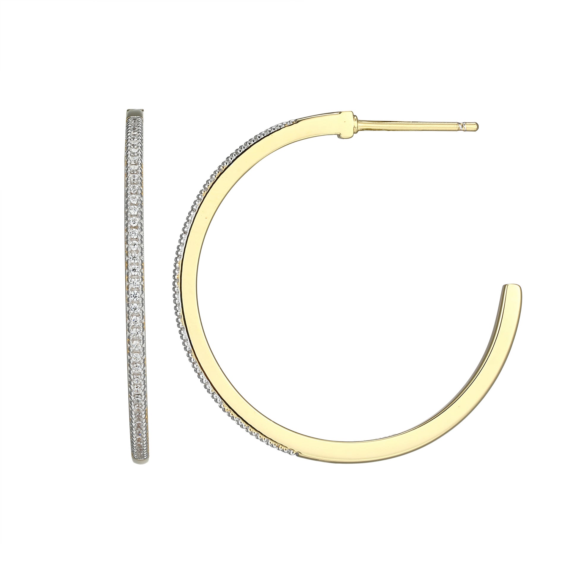 BE0277Y - XL J-Hoop Earrings | m by monte luna