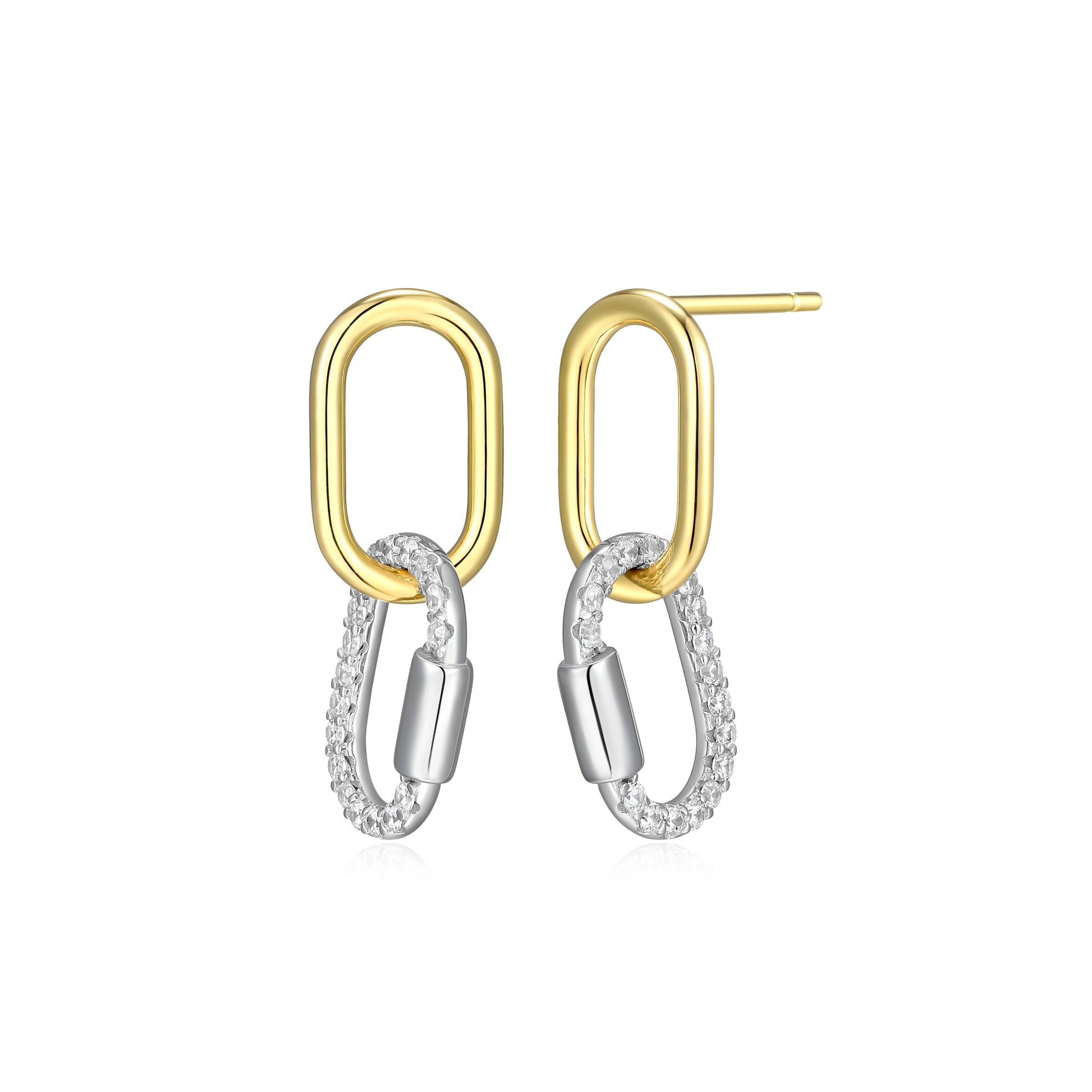CE0228 - Promise Interlocking Link Stud Drop Earrings | Paris 1901