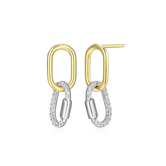 CE0228 - Promise Interlocking Link Stud Drop Earrings | Paris 1901