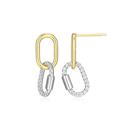 CE0228 - Promise Interlocking Link Stud Drop Earrings | Paris 1901