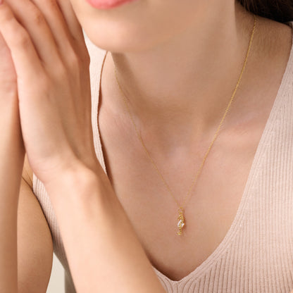 Seahorse Pendant Necklace in 14K Yellow Gold-Plated Sterling Silver | M by Monte Luna