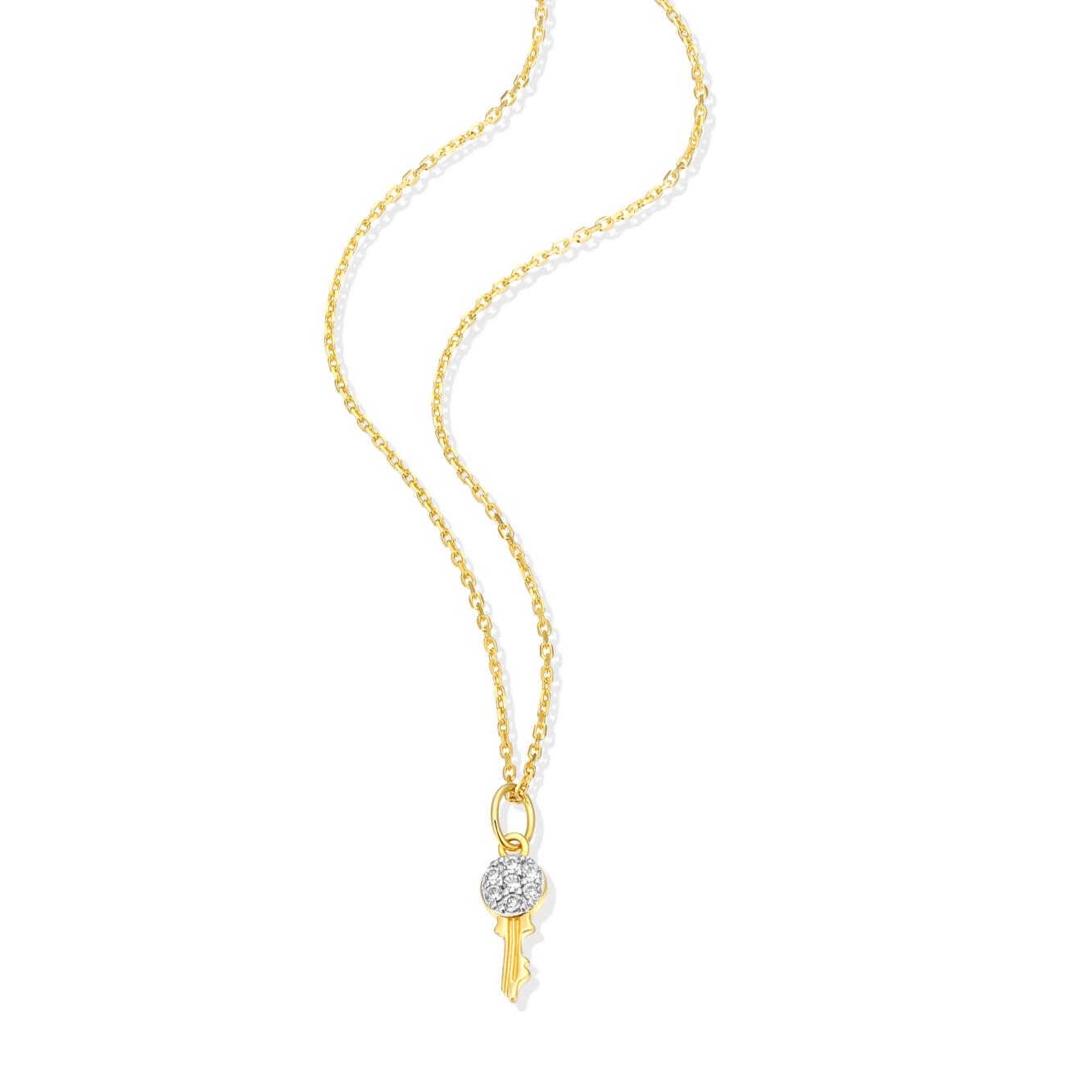 Latchkey Pendant Necklace in 14K Yellow Gold-Plated Sterling Silver | M by Monte Luna