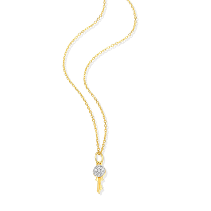Latchkey Pendant Necklace in 14K Yellow Gold-Plated Sterling Silver | M by Monte Luna