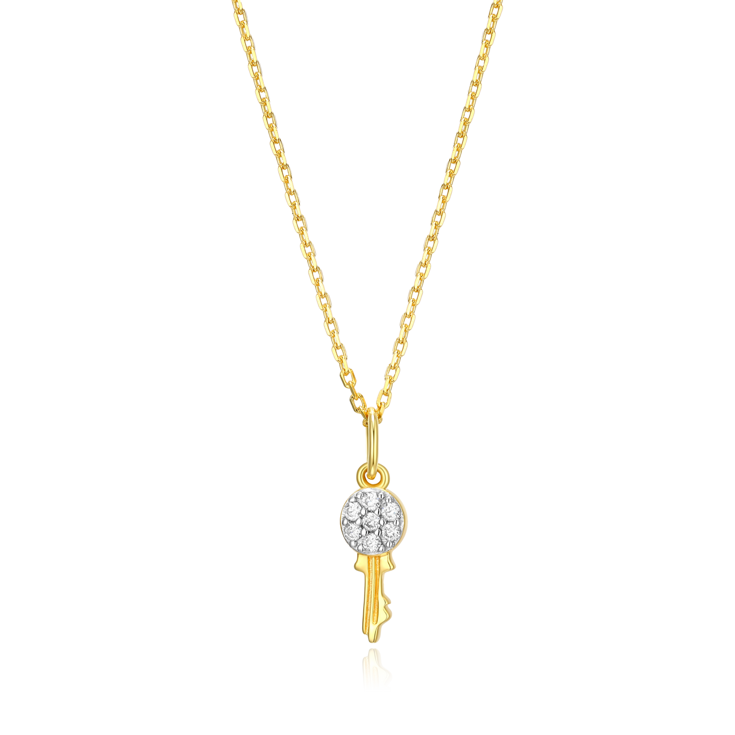 Latchkey Pendant Necklace in 14K Yellow Gold-Plated Sterling Silver | M by Monte Luna