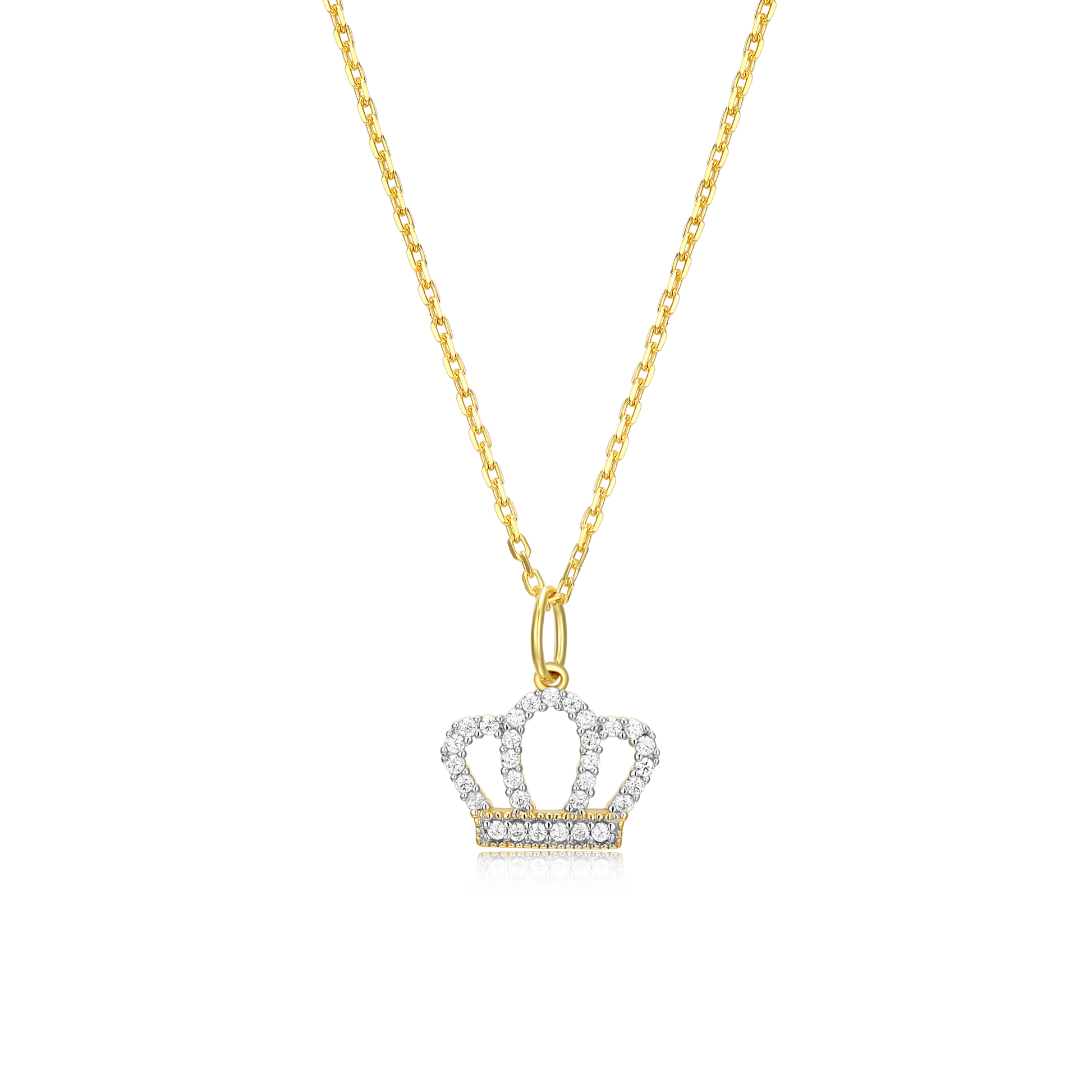 Royalty Statement Necklace in 14K Yellow Gold-Plated Sterling Silver | M by Monte Luna