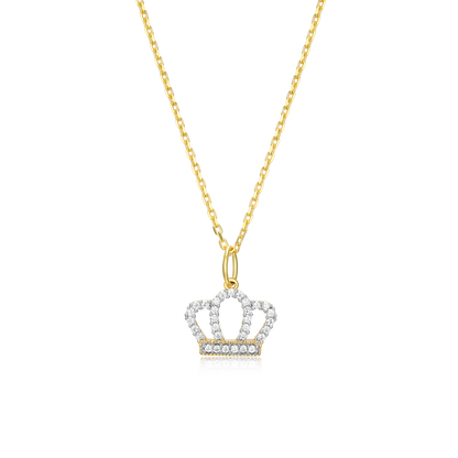 Royalty Statement Necklace in 14K Yellow Gold-Plated Sterling Silver | M by Monte Luna