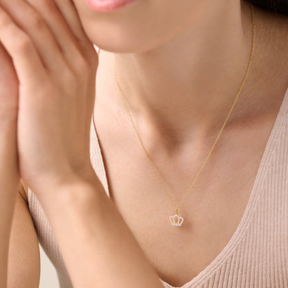 Royalty Statement Necklace in 14K Yellow Gold-Plated Sterling Silver | M by Monte Luna