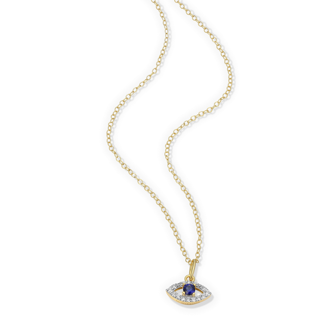 Evil Eye Pendant Necklace in 14K Yellow Gold-Plated Sterling Silver | M by Monte Luna