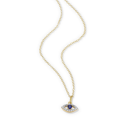 Evil Eye Pendant Necklace in 14K Yellow Gold-Plated Sterling Silver | M by Monte Luna