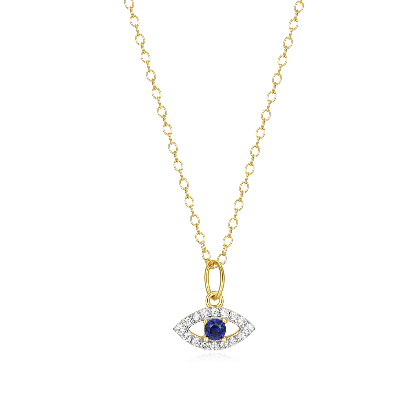 Evil Eye Pendant Necklace in 14K Yellow Gold-Plated Sterling Silver | M by Monte Luna