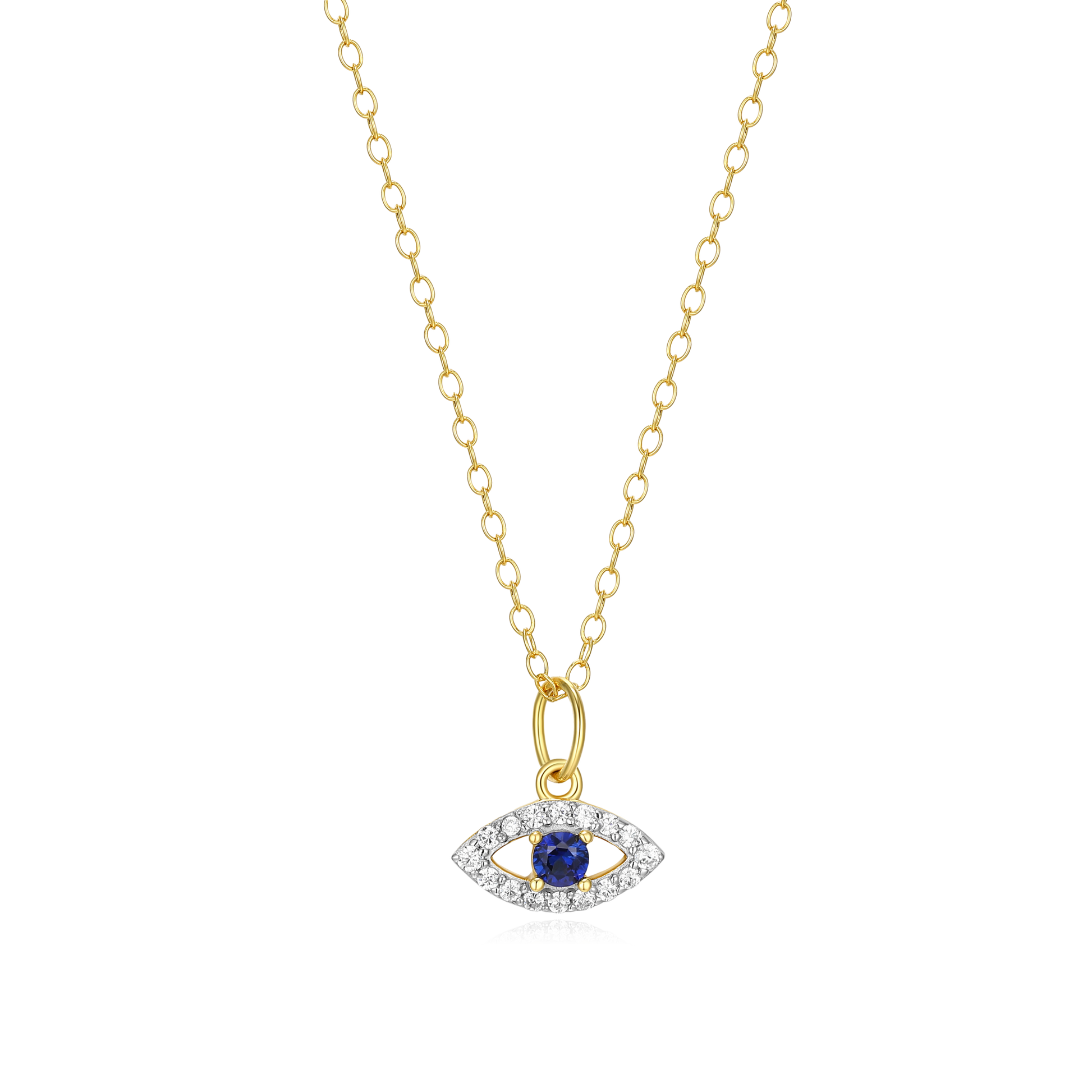 Evil Eye Pendant Necklace in 14K Yellow Gold-Plated Sterling Silver | M by Monte Luna