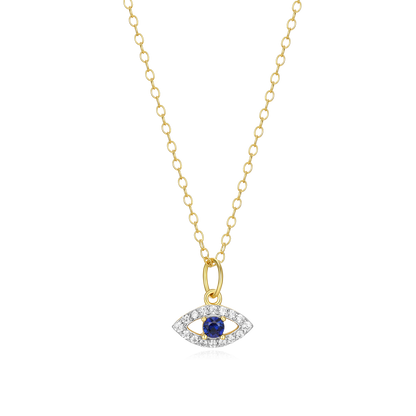 Evil Eye Pendant Necklace in 14K Yellow Gold-Plated Sterling Silver | M by Monte Luna