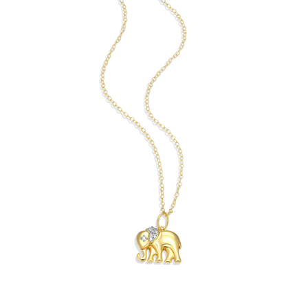 Elephant Pendant Necklace in 14K Yellow Gold-Plated Sterling Silver | M by Monte Luna