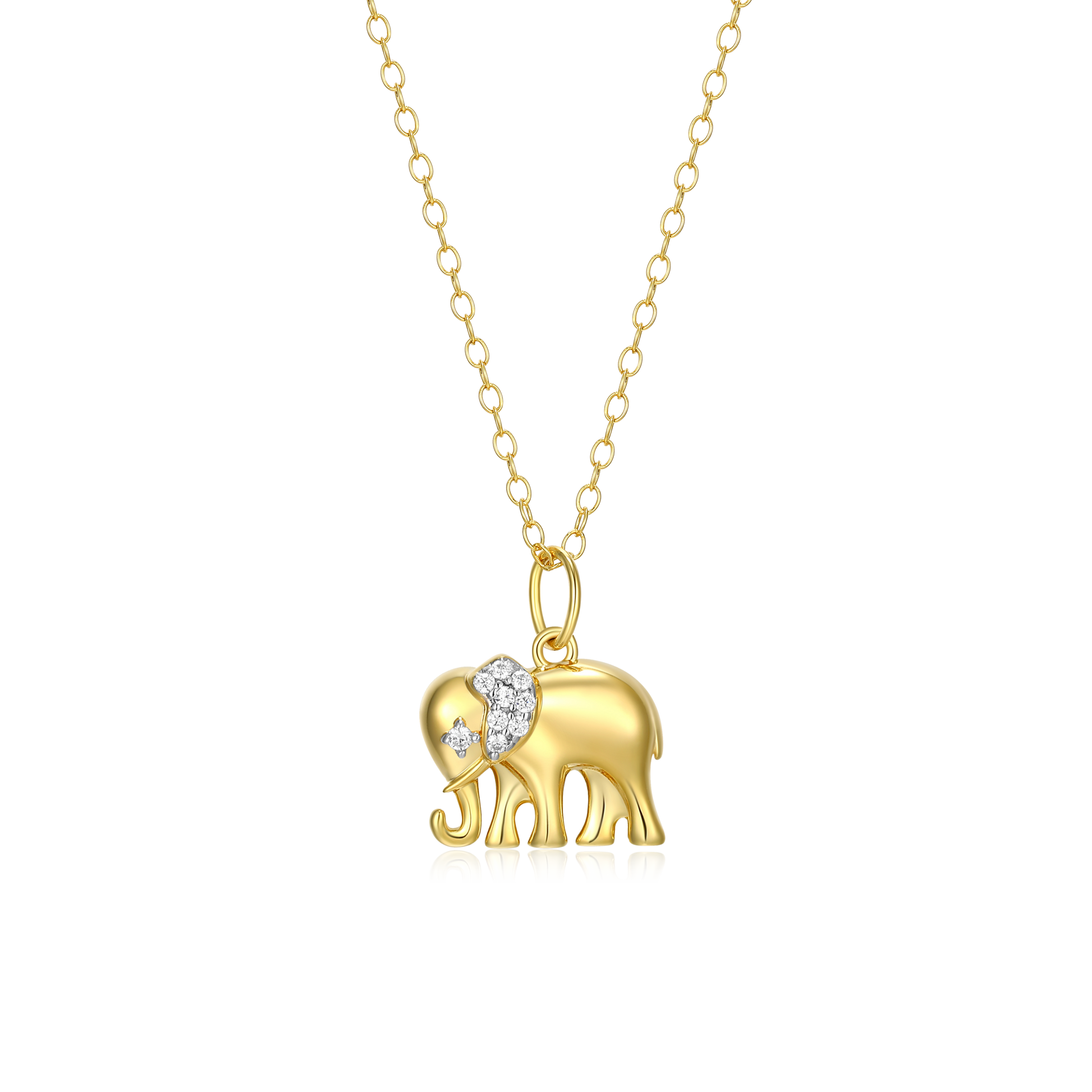 Elephant Pendant Necklace in 14K Yellow Gold-Plated Sterling Silver | M by Monte Luna