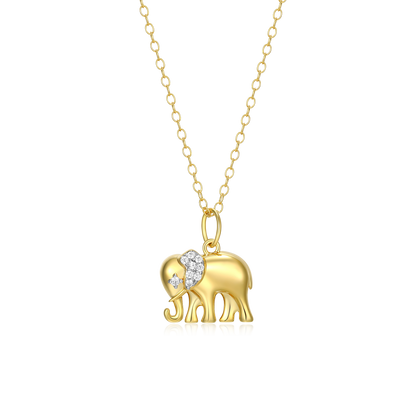 Elephant Pendant Necklace in 14K Yellow Gold-Plated Sterling Silver | M by Monte Luna