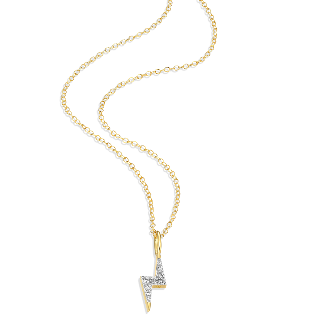 Lighting Pendant Necklace in 14K Yellow Gold-Plated Sterling Silver | M by Monte Luna