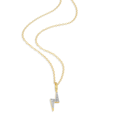 Lighting Pendant Necklace in 14K Yellow Gold-Plated Sterling Silver | M by Monte Luna