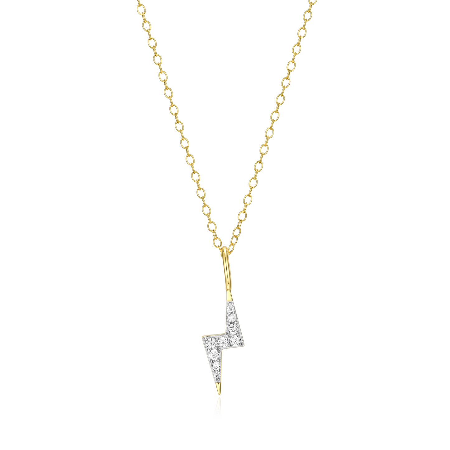 Lighting Pendant Necklace in 14K Yellow Gold-Plated Sterling Silver | M by Monte Luna