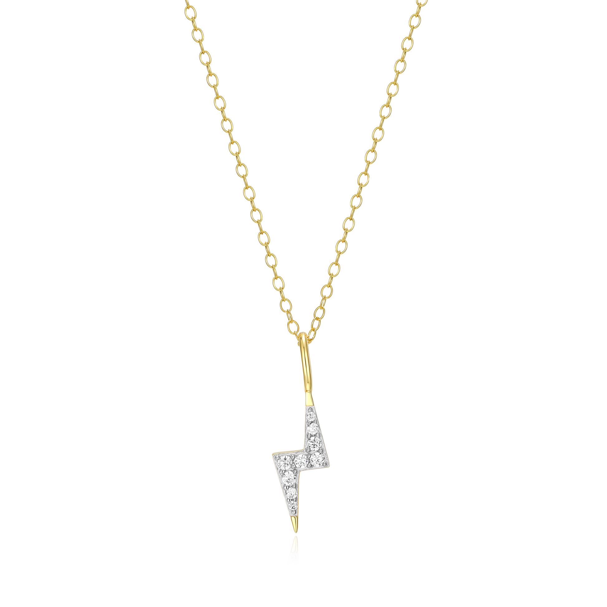 Lighting Pendant Necklace in 14K Yellow Gold-Plated Sterling Silver | M by Monte Luna