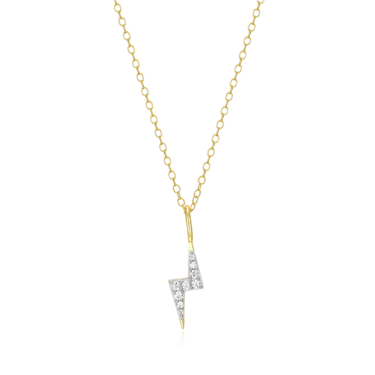 Lighting Pendant Necklace in 14K Yellow Gold-Plated Sterling Silver | M by Monte Luna