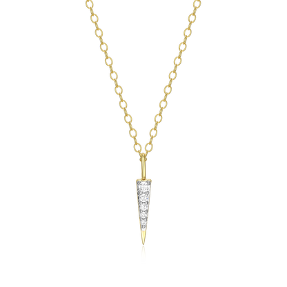 Pave Dagger Lab-Created Diamond Pendant Necklace in 14K Gold & Rhodium-Plated Sterling Silver | M by Monte Luna