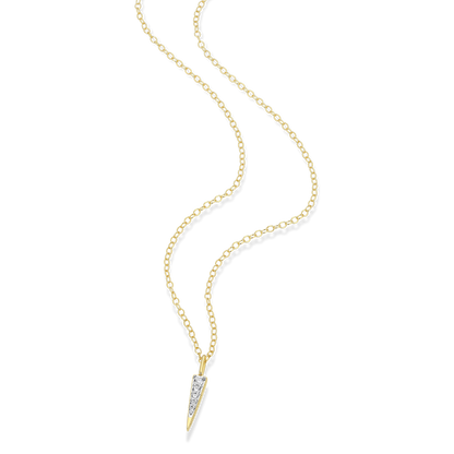 Pave Dagger Lab-Created Diamond Pendant Necklace in 14K Gold & Rhodium-Plated Sterling Silver | M by Monte Luna