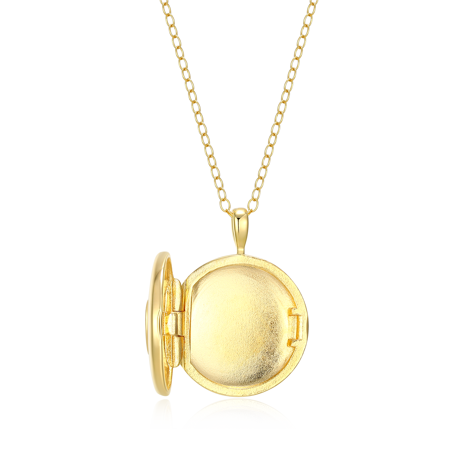 Pave Heart Locket Lab-Created Diamond Pendant Necklace in 14K Gold & Rhodium-Plated Sterling Silver | M by Monte Luna