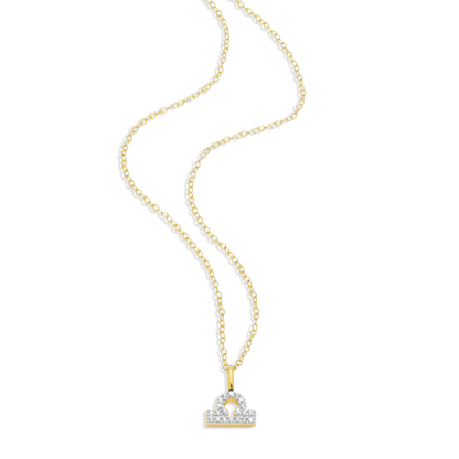 Libra Constellation Pendant Necklace in 14K Yellow Gold-Plated Sterling Silver | M by Monte Luna