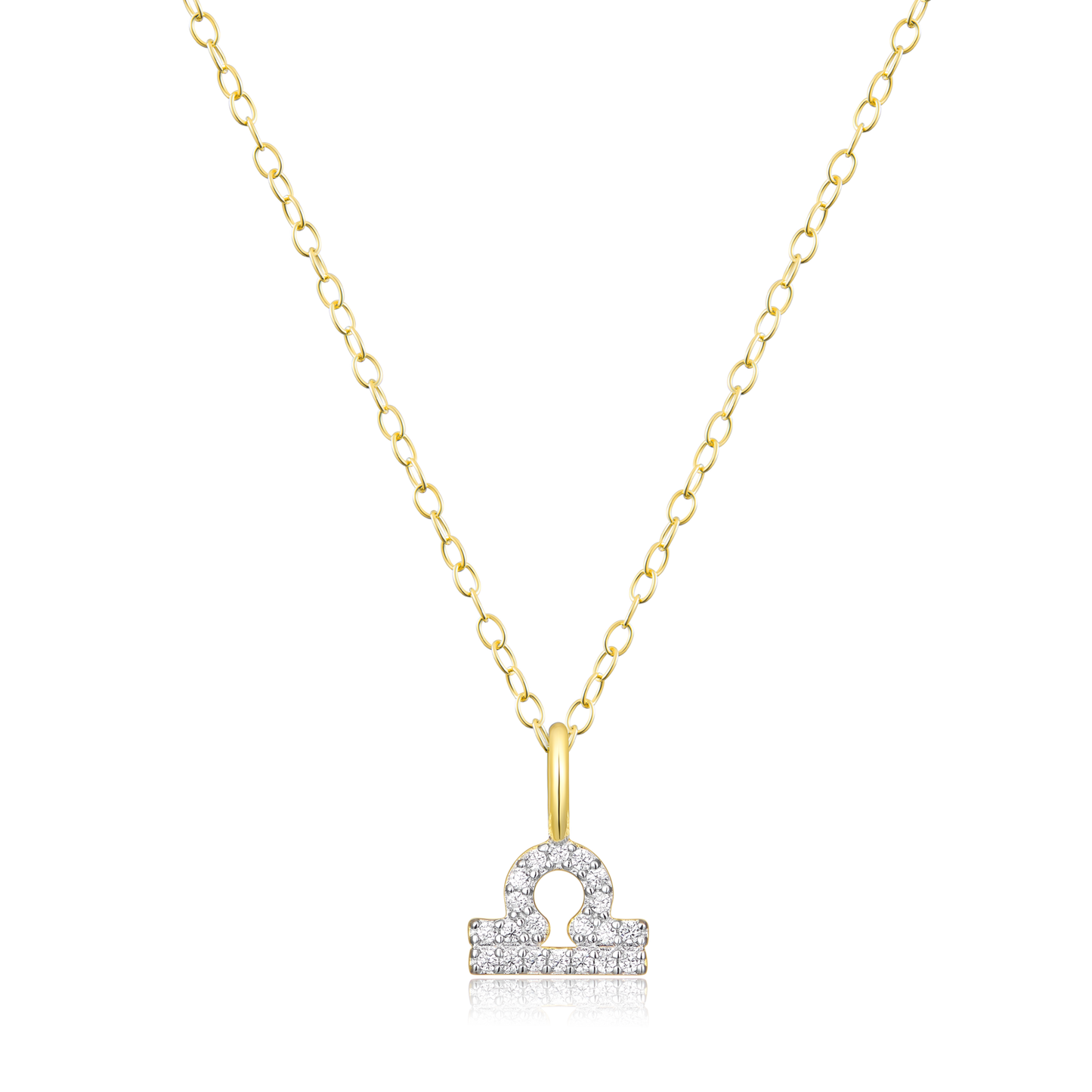 Libra Constellation Pendant Necklace in 14K Yellow Gold-Plated Sterling Silver | M by Monte Luna