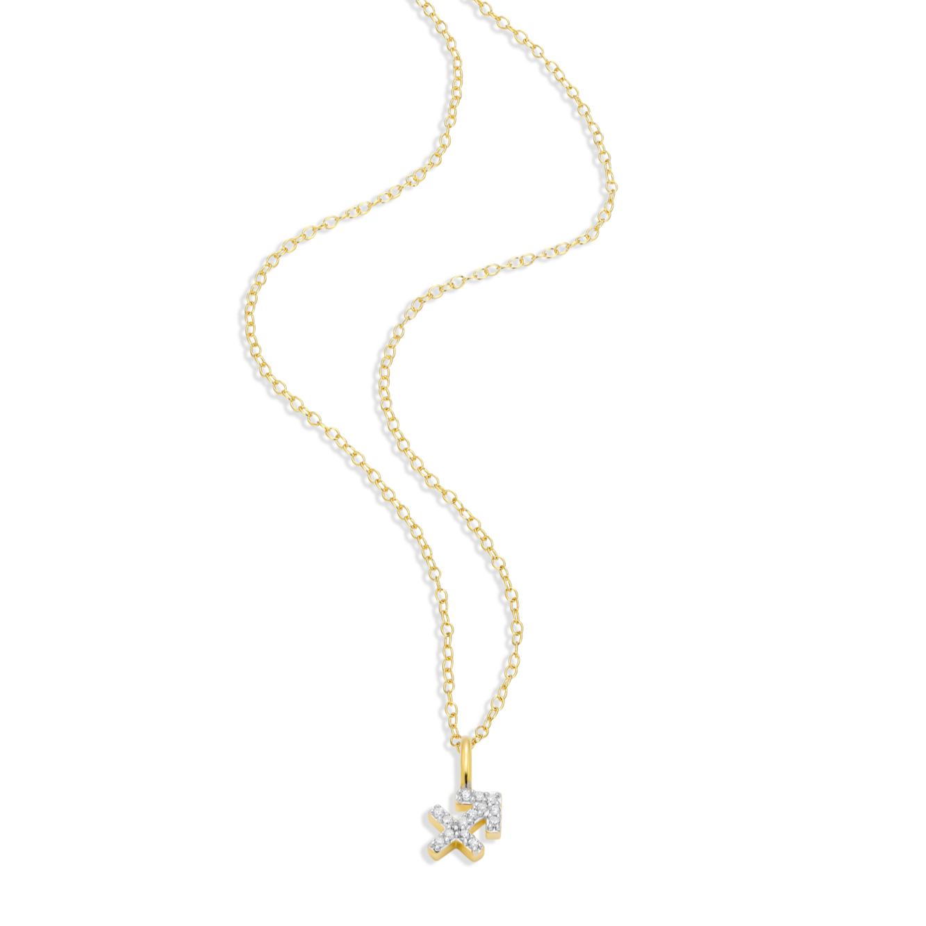 Sagittarius Constellation Pendant Necklace in 14K Yellow Gold-Plated Sterling Silver | M by Monte Luna