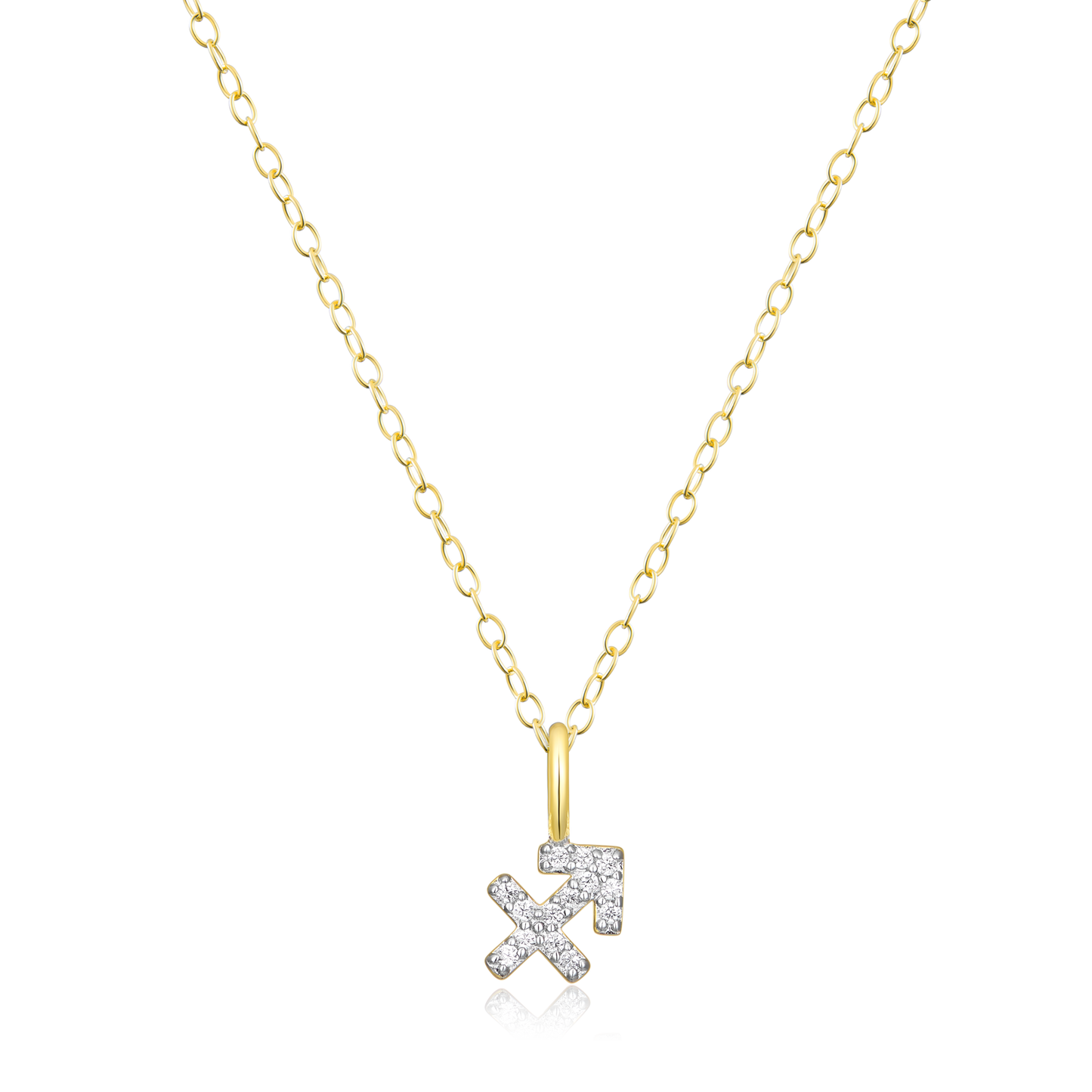 Sagittarius Constellation Pendant Necklace in 14K Yellow Gold-Plated Sterling Silver | M by Monte Luna