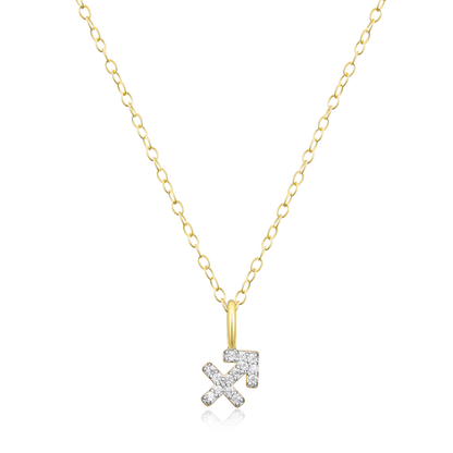 Sagittarius Constellation Pendant Necklace in 14K Yellow Gold-Plated Sterling Silver | M by Monte Luna