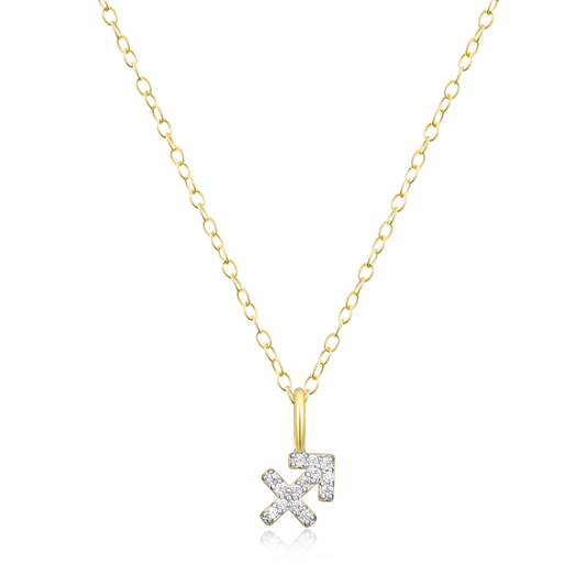 Sagittarius Constellation Pendant Necklace in 14K Yellow Gold-Plated Sterling Silver | M by Monte Luna