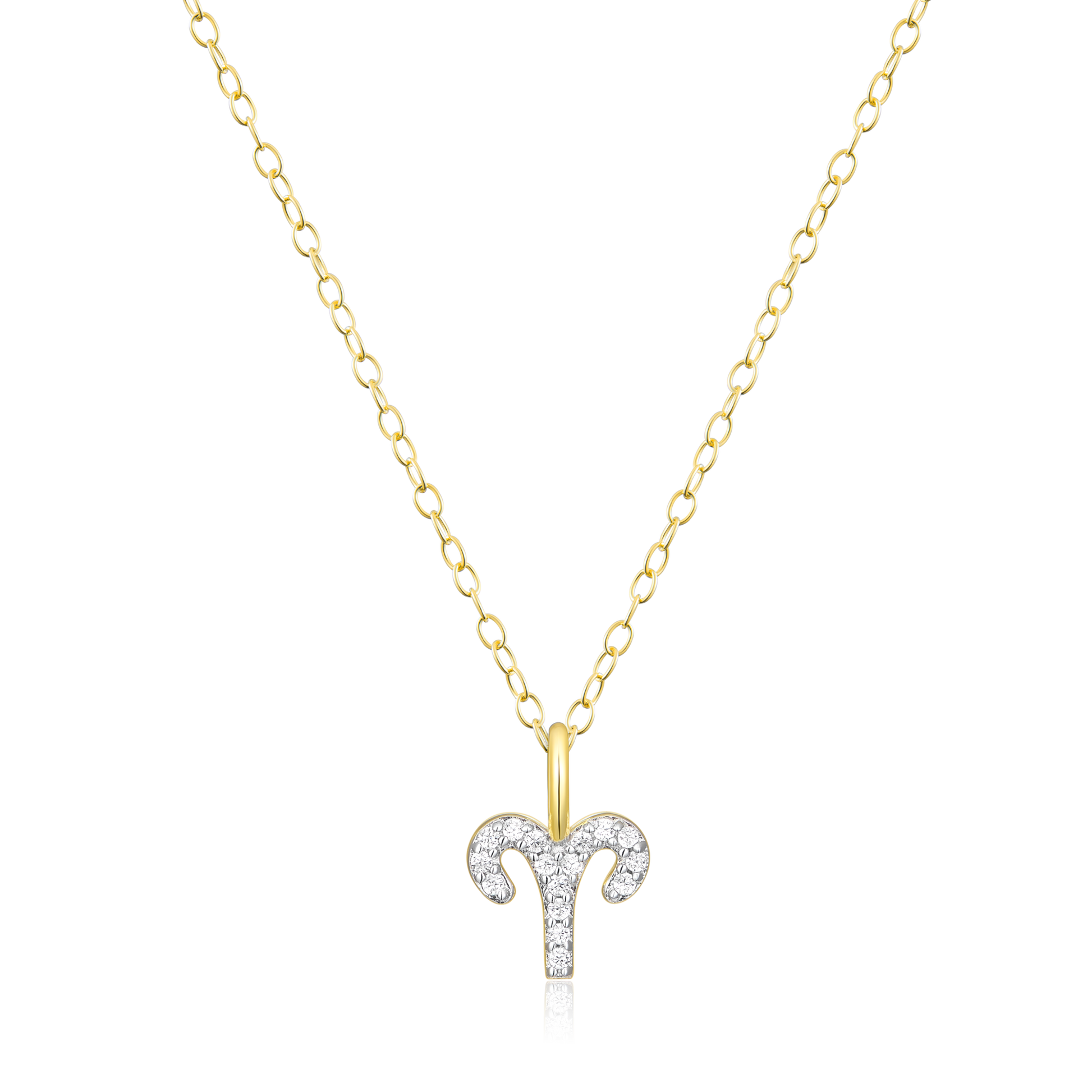 Aries Constellation Pendant Necklace in 14K Yellow Gold-Plated Sterling Silver | M by Monte Luna
