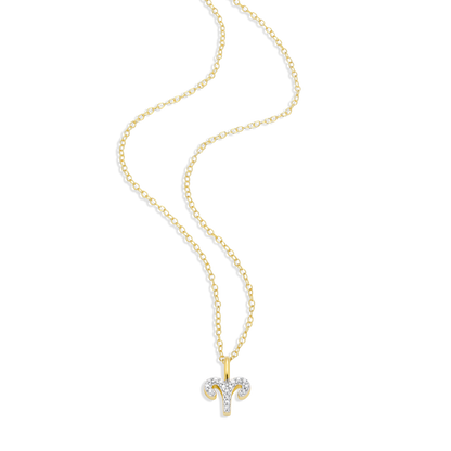 Aries Constellation Pendant Necklace in 14K Yellow Gold-Plated Sterling Silver | M by Monte Luna