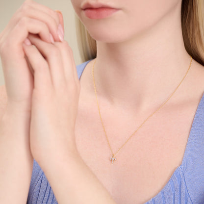 Aries Constellation Pendant Necklace in 14K Yellow Gold-Plated Sterling Silver | M by Monte Luna